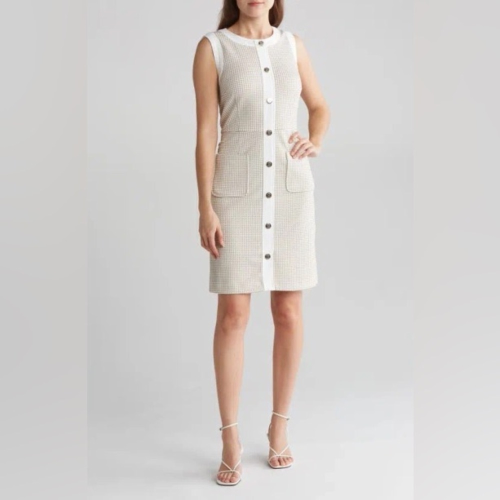 Tommy Hilfiger Elegant White Sleeveless Dress